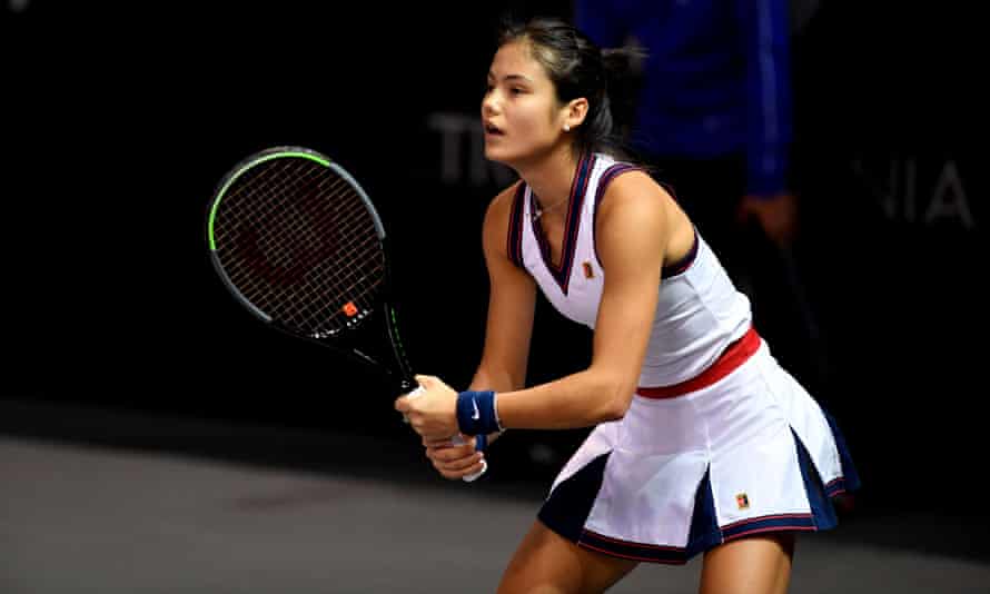 Emma Raducanu during her defeat by Marta Kostyuk on Friday.