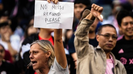 'Refund!': Fans left angry as Lionel Messi sits out Hong Kong friendly – video 