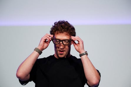 Meta CEO Mark Zuckerberg wears the Meta Ray-Ban Display glasses