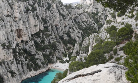 Deep inlet between high cliffs