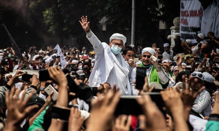 Rizieq Shihab returns home to Indonesia from exile in Saudi Arabia in November.