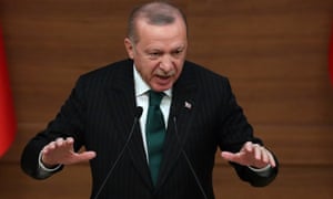 The Turkish president, Recep Tayyip Erdoğan