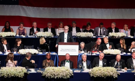 Comedian Jim Gaffigan speaks at the 79th annual Alfred E. Smith Memorial Foundation Dinner in New York City, US, 17 October 2024. REUTERS/Brendan McDermid