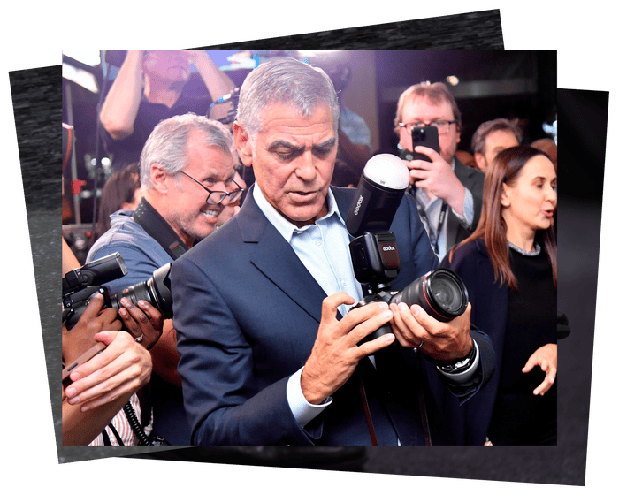 George Clooney, Typhoon Bualoi and a Channel crossing: photos of the day – Tuesday
