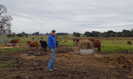 Peter Lake at his cattle farm near Grafton NSW.