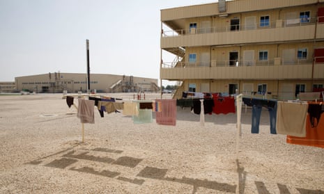 A migrant labour camp in Qatar in 2018