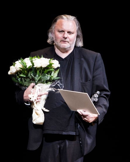 Jon Fosse receiving the Ibsen Prize in 2010.