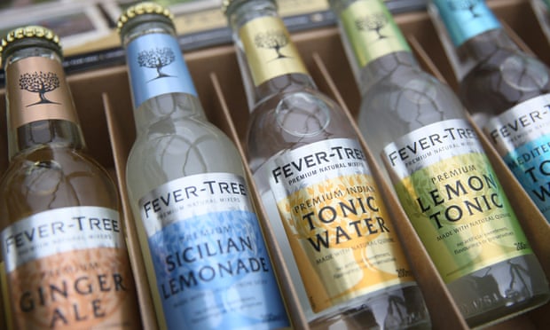 Products from the drinks company Fever-Tree are displayed