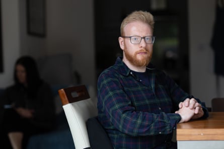 Rich Bell sat at his dining table