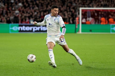 Morgan Rogers in action against Lille in the Europa League first leg