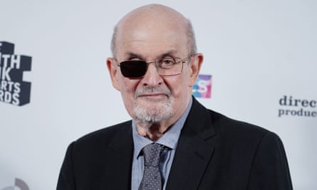 Salman Rushdie with eye patch