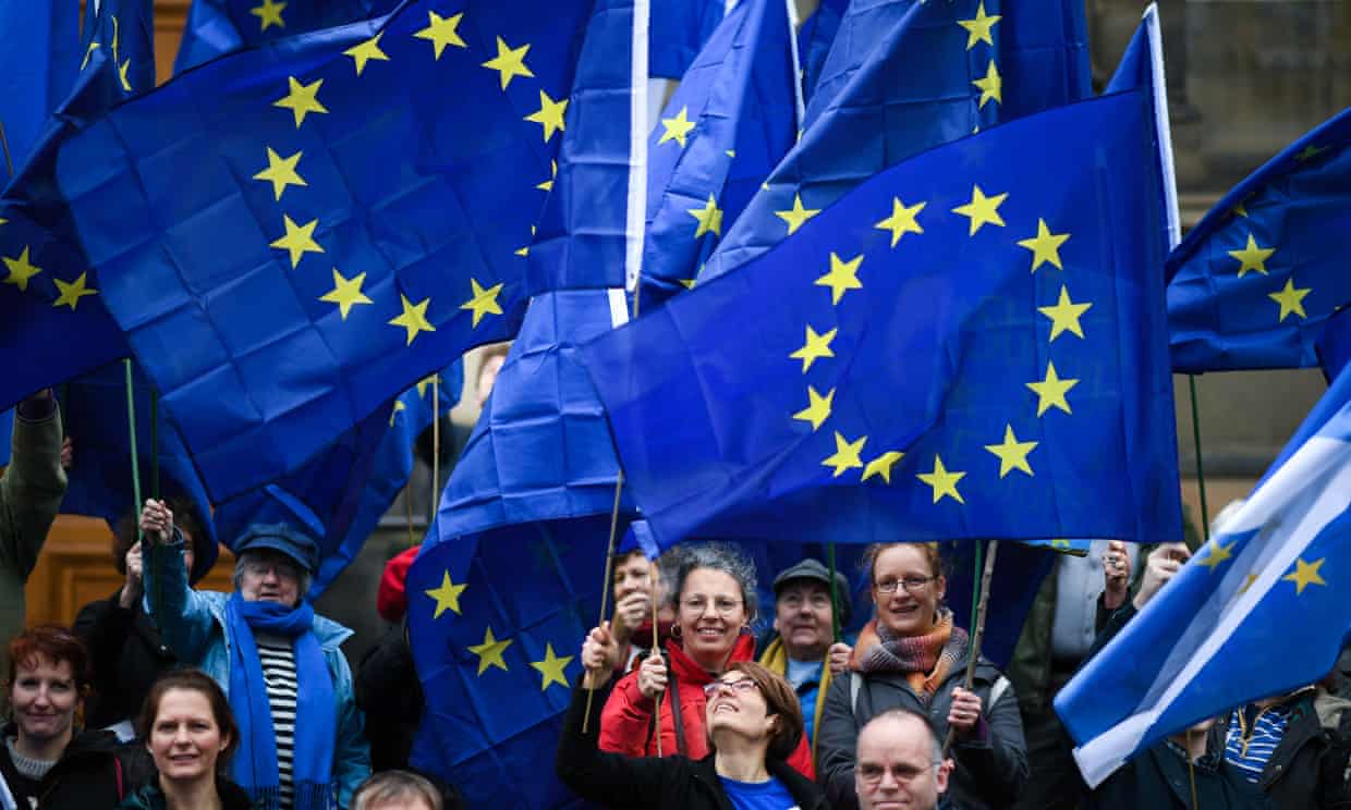 People at a ‘Rally for Europe’ in Edinburgh on Saturday