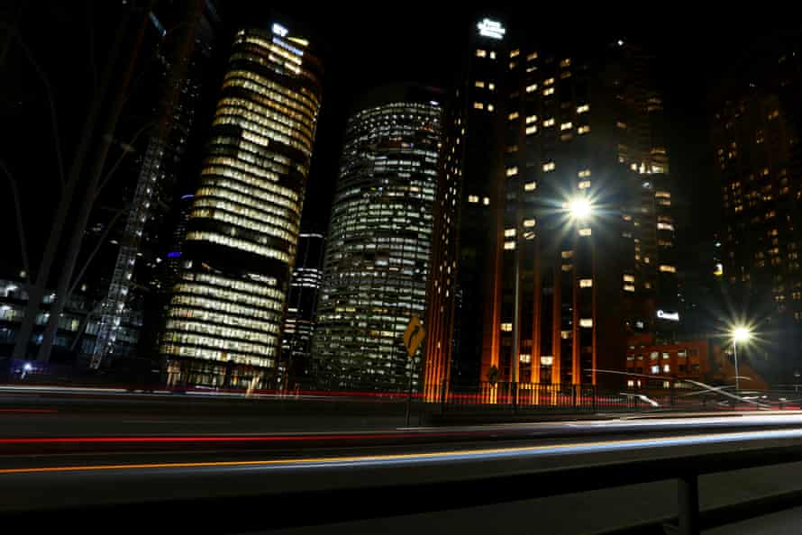 Australia live news: Anthony Albanese meets Boris Johnson at Nato summit; nation records 59 Covid deaths 9 Illuminated office buildings in the central business district on June 21, 2022 in Sydney, Australia.