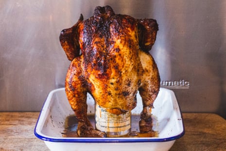 No clucking joke: Tom Hunt's beer can chicken.