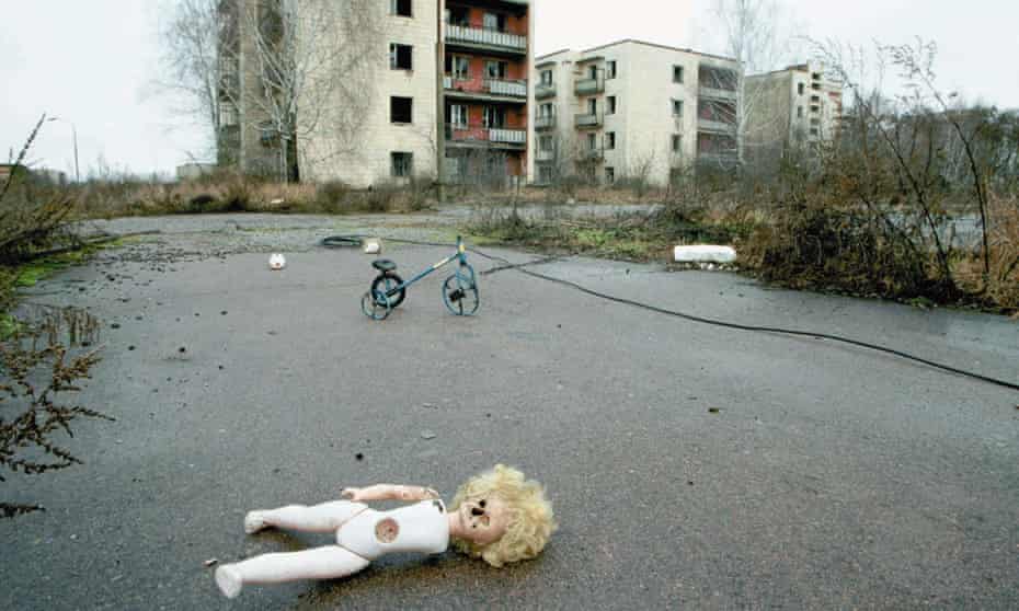 An abandoned town in Belarus in the zone that was evacuated after the Chernobyl disaster.