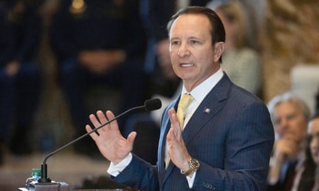 The bill, if passed, would authorize the Louisiana governor, Jeff Landry (pictured), to make a compact with Texas to participate in its border security efforts.