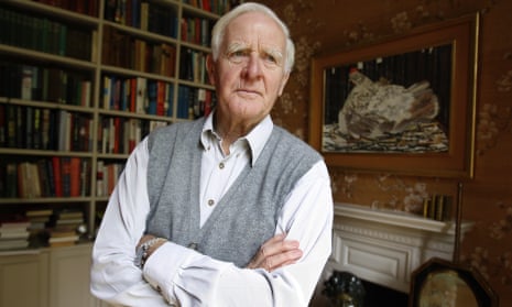 John le Carré pictured in his London home in 2008