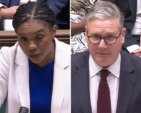 Kemi Badenoch and Keir Starmer at PMQs
