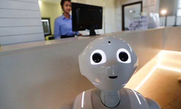 Robot Robby Pepper in Peschiera del Garda, northern Italy, is billed as Italy’s first robot concierge