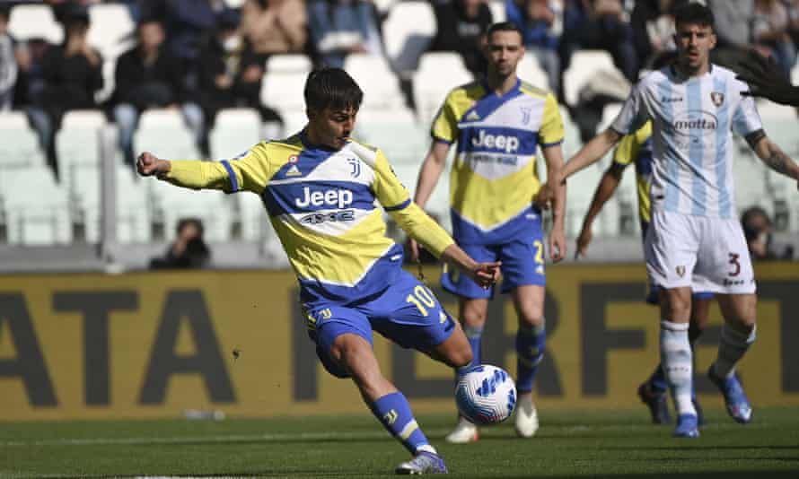 Juventus's Paulo Dybala puts his side ahead against Salernitana.