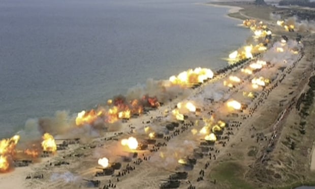North Korea’s drill was said to be its largest ever live-fire drill.