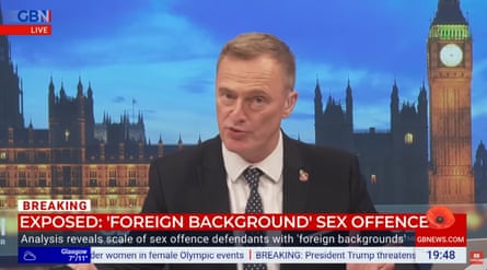 Screengrab of Martin Daubney on GB News