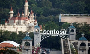 Trump leaves Sentosa island.