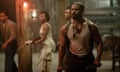 Film Review - Sinners<br>This image released by Warner Bros Pictures shows Michael B. Jordan, right, in a scene from "Sinners." (Warner Bros. Pictures via AP)