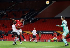 Amad Diallo nods the opening goal for the Red Devils.