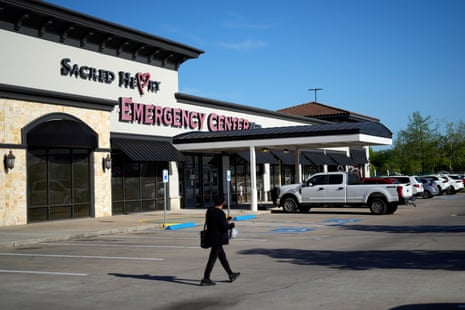 Sacred Heart emergency center in Houston, Texas. Front desk staff refused to check-in one woman after her husband asked for help delivering her baby. 