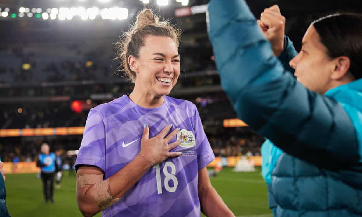 Matildas' 'iconic' purple goalkeeper jersey made famous by Mackenzie Arnold finally goes on sale 