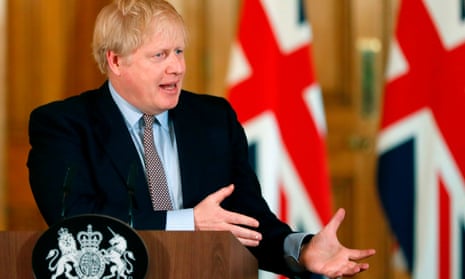 Boris Johnson at the first Downing Street coronavirus press briefing on 3 March