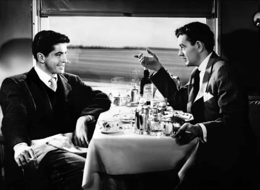 Farley Granger and Robert Walker in Strangers on a Train.