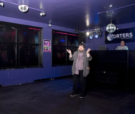 Julian Meek, known for his no-holds-barred pub reviews, in a bar in Blackwood.