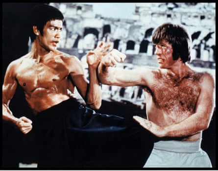 Chuck Norris and Bruce Lee in The Way of the Dragon.