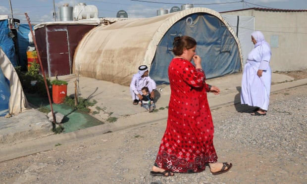 Displaced Yazidis in May at a camp in the north of Iraq's autonomous Kurdish region.