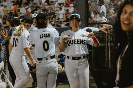 A player dances in the dugout