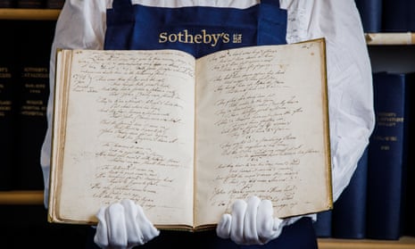 Robert Burns' First Commonplace Book, from the Honresfield Library auction at Sotheby's.