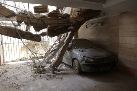 A view of the aftermath of an Israeli strike on a building last week, after the ceasefire between Israel and Iran, in Tehran, Iran, June 25, 2025.
