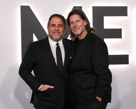 Marc Beckman (right) with director Brett Ratner at the Melania premiere in Washington DC in January.