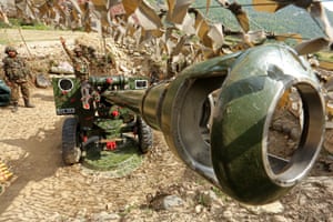 Looking down the barrel of a large gun