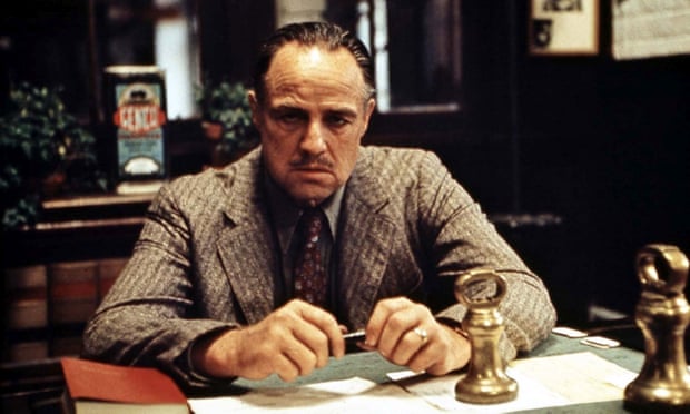 Marlon Brando in the title role of The Godfather (1972).
