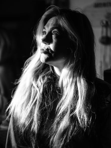 Josie in profile with the light shining on her face