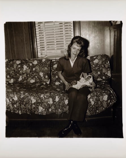 Diane Arbus, A woman with her baby monkey, NJ 1971.