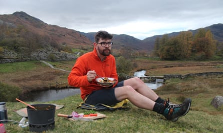 Stuart Kenny enjoys the curry.