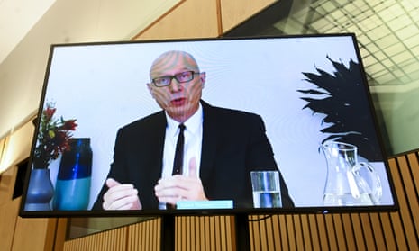 News Corp CEO Robert Thomson appears via video link at an inquiry into media diversity, independence and reliability in Australia