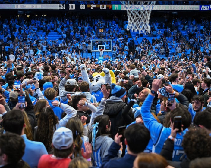 Duke coach says staff ‘got punched in the face’ during UNC court-storming
