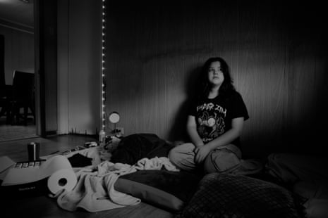 Kat in her new bedroom