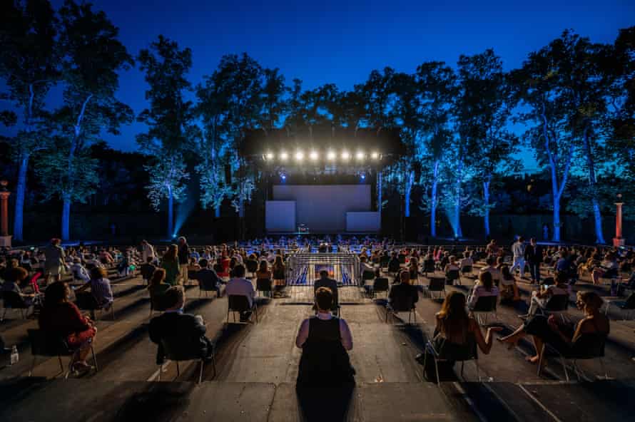 A socially distanced concert in Florence, August 2020.