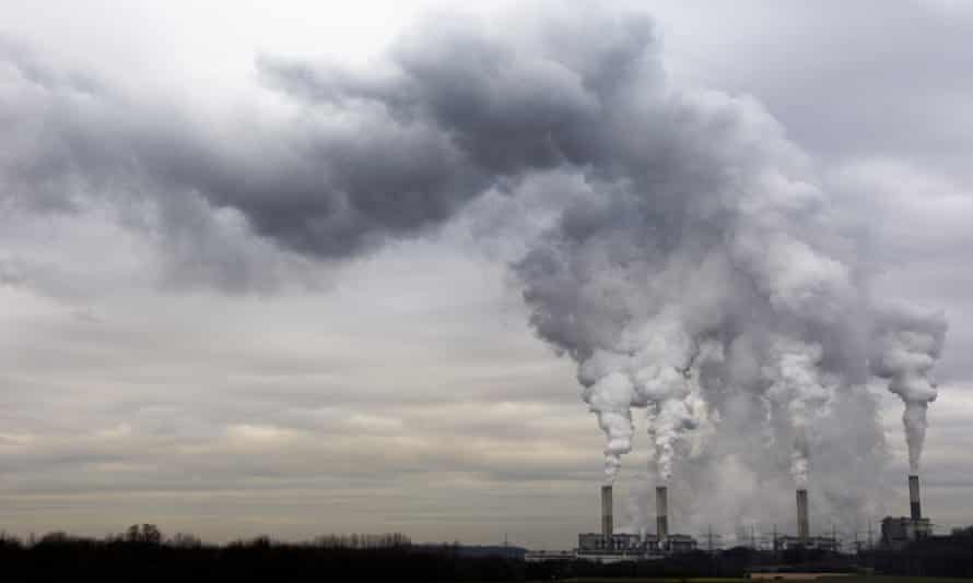 A coal-burning power plant